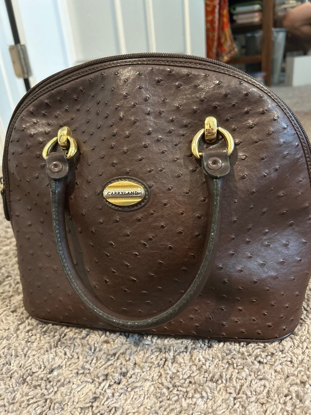 Carryland Ostrich Style Purse